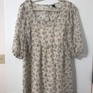 Sheer floral dress